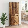 vidaXL Highboard Gammelt tr&aelig; 69,5 x 34 x 180 cm Konstrueret tr&aelig;