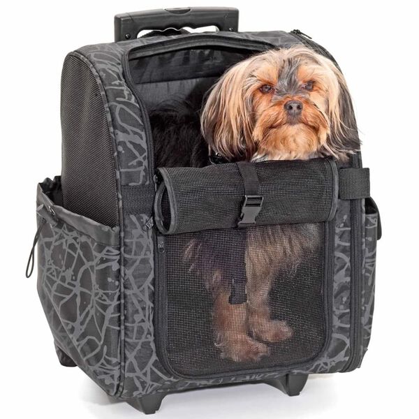 FLAMINGO kæledyrstrolley Izzie 32x29x52 cm sort 31392