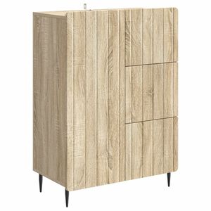 vidaXL Sideboard Sonoma-eg 66 x 34,5 x 91,5 cm Konstrueret tr&aelig;