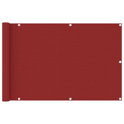 vidaXL altanafskærmning 90x400 cm HDPE rød