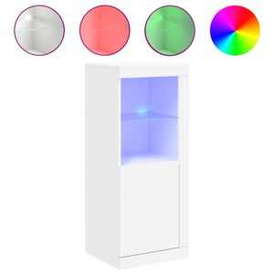 vidaXL sk&aelig;nk med LED-lys 41x37x100 cm hvid