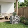 vidaXL Gabion h&oslash;jbed S&oslash;lv 60 x 60 x 55 cm Galvaniseret st&aring;l