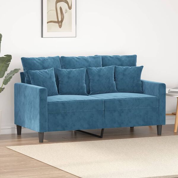 vidaXL 2-personers sofa 120 cm fl&oslash;jl bl&aring;