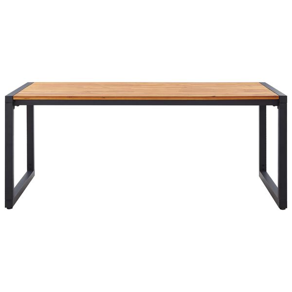 vidaXL spisebordss&aelig;t til haven 7 dele sort