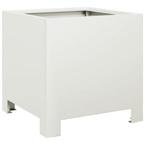 vidaXL plantekasse 30x30x30 cm st&aring;l hvid