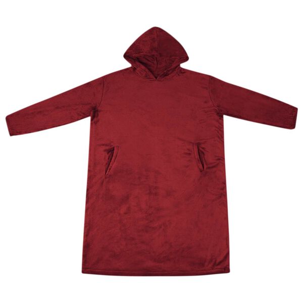 vidaXL T&aelig;ppe-hoodie Bordeaux R&oslash;d s Flannel