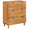 vidaXL Sideboard Lysebrun 60 x 33 x 75 cm Massivt mangotr&aelig;
