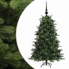 vidaXL Kunstigt juletr&aelig; med julekugle 150 cm 150 LED'er Varm hvid