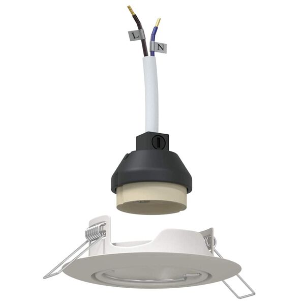 vidaXL Spotlights med spotlights 6 pcs Hvid 9 x 9 cm Metal