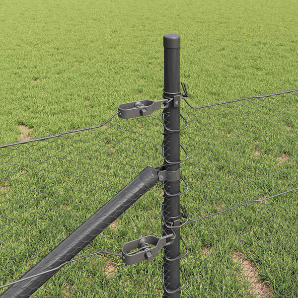 vidaXL Hegnsp&aelig;l Gr&aring; 100 x 0,4 m (13 mm mesh) St&aring;l og PVC