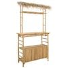 vidaXL Udend&oslash;rs barbord Naturfarvet 110 x 50 x 209 cm Bambus