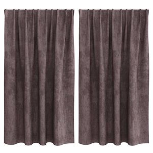 vidaXL Velour Gardiner med gardiner 2 pcs Brun 140 x 140 cm Fløjl