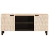 vidaXL TV-skab Hvid Vask Finish 105 x 33,5 x 46 cm Massivt mangotr&aelig;