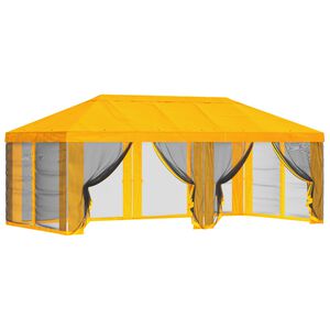 vidaXL Gazebo Cover med sidev&aelig;gge 6 x 3 m Gul Polyester 190
