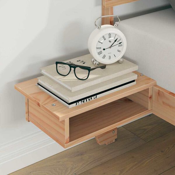 vidaXL Sengestel med hovedg&aelig;rde Brun 140 x 200 cm Massiv fyrretr&aelig;