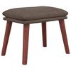 vidaXL fodskammel 45x29,5x35 cm stof gr&aring;brun