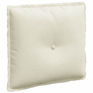 vidaXL Rygpude Cremefarvet 50 x 45 cm Velourstof