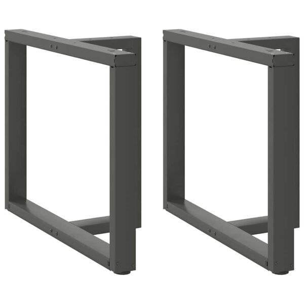 vidaXL spisebordsben T-formet 2 stk. antracit 100x35x(72-73) cm stål