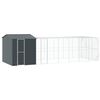 vidaXL Fuglebur Antracit 845 x 304 x 247 cm Galvaniseret st&aring;l