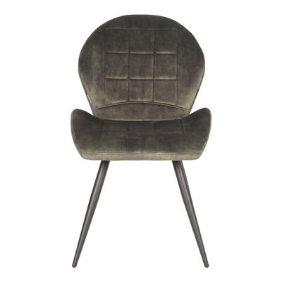 LABEL51 spisebordsstole 2 stk. Sil 51x64x87 cm fløjl gråbrun