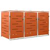 vidaXL tredobbelt skraldespandsskjuler 207x77,5x115 cm rustfrit st&aring;l