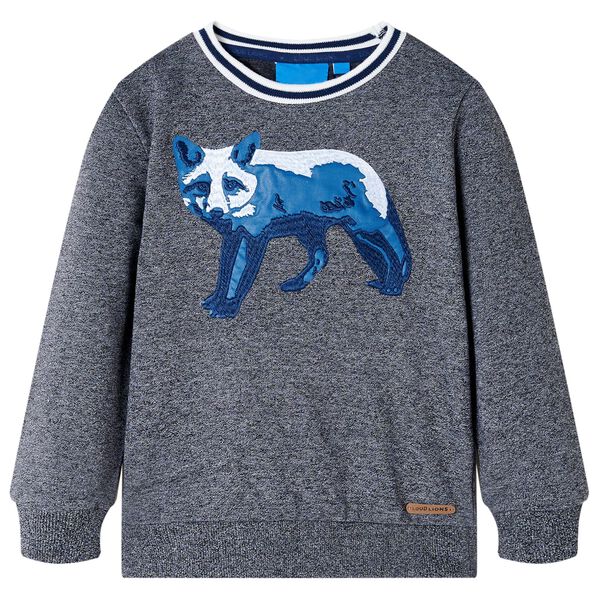 Sweatshirt til børn str. 92 blåmeleret