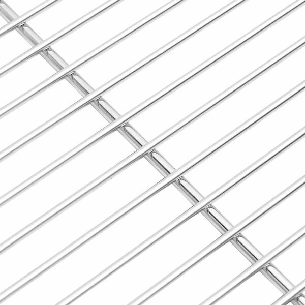 vidaXL Grillrist S&oslash;lv 40 x 35 cm Rustfrit st&aring;l