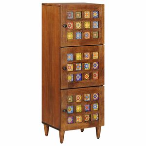 vidaXL Highboard Valn&oslash;d 40 x 33 x 110 cm Massivt mangotr&aelig;