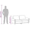 vidaXL 2-personers sofa 140 cm kunstl&aelig;der cremefarvet