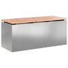vidaXL Haveb&aelig;nk S&oslash;lv 100 x 40 x 43 cm Galvaniseret st&aring;l
