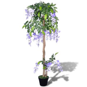 Kunstig Bl&aring;regn med Krukke 120 cm