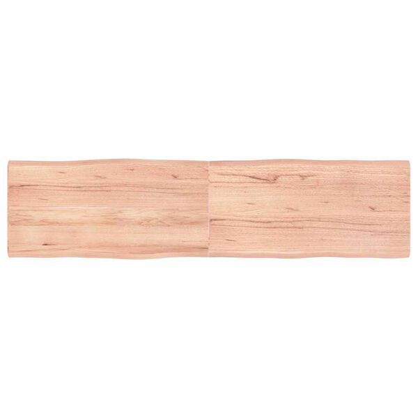 vidaXL bordplade 160x40x(2-4) cm naturlig kant behandlet tr&aelig; lysebrun