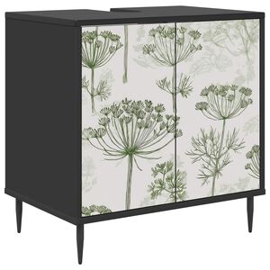 vidaXL Badev&aelig;relsesskab GOTHA Sort eg 60 x 40 x 61 cm Konstrueret tr&aelig;
