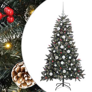 vidaXL Kunstigt juletr&aelig; Gr&oslash;n 150 cm PVC og plastik og st&aring;l