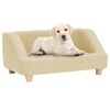 vidaXL hundesofa 95x63x39 cm linned cremefarvet