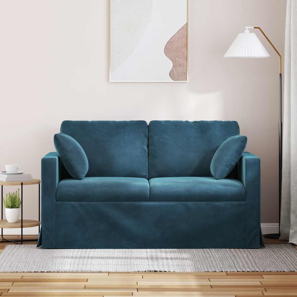 vidaXL Sofa Bl&aring; Samlede dimensioner: 138 x 78 x 80 cm (B x D x H)