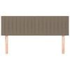vidaXL sengegavle 144x5x78/88 cm stof gr&aring;brun