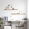 vidaXL V&aelig;ghylde med hylde 2 pcs Beige 115 x 9 x 3 cm Konstrueret tr&aelig;