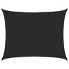 vidaXL solsejl 160 g/m&sup2; 6x8 m rektangul&aelig;rt HDPE sort