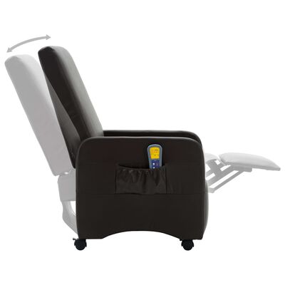 vidaXL elektrisk massagelænestol kunstlæder brun