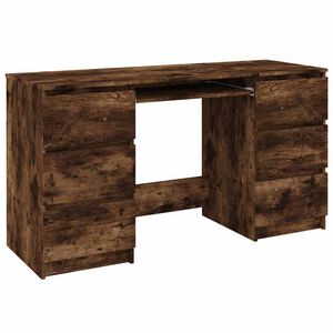 vidaXL skrivebord 140x50x77 cm konstrueret tr&aelig; r&oslash;get egetr&aelig;sfarve