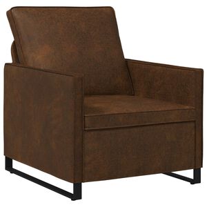 vidaXL Enkelsofa Brun 70 x 81 x 82 cm Faux suedestof