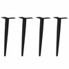 vidaXL sofabordben konisk form 4 stk. sort 30-31 cm stål