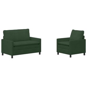 vidaXL Sofa S&aelig;t 2 stk. Jungle Gr&oslash;n Stof