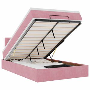 vidaXL osmannisk sengeramme med madras 120x200 cm fl&oslash;jl lyser&oslash;d