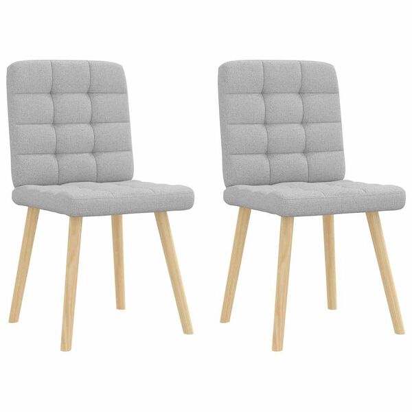 vidaXL spisebordsstole 2 stk. stof sky grå