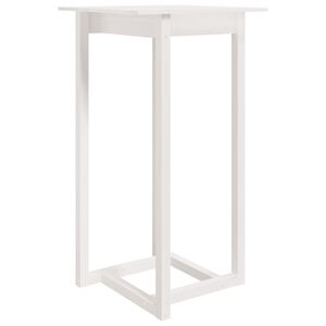 vidaXL barbord 60x60x110 cm massivt fyrretr&aelig; hvid