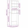 vidaXL Vaskemaskineskab Sort eg 64 x 24 x 190 cm Konstrueret tr&aelig;