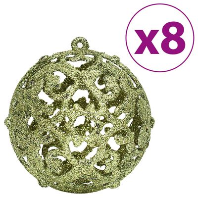 vidaXL julekugler 100 stk. 3 / 4 / 6 cm lysegrøn