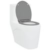vidaXL Toilet s&aelig;de Gr&aring; 47 x 37,5 x 3,8 cm Duroplast